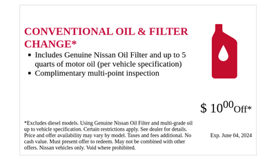 Conventional Oil & Filter Change